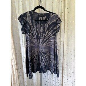 Inspiration Women's 100% Cotton Bohemian Tie Dye Fit Flare T-Shirt Top XS/S